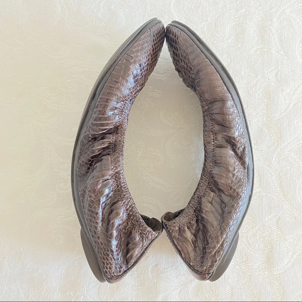 Tory Burch snake skin flats